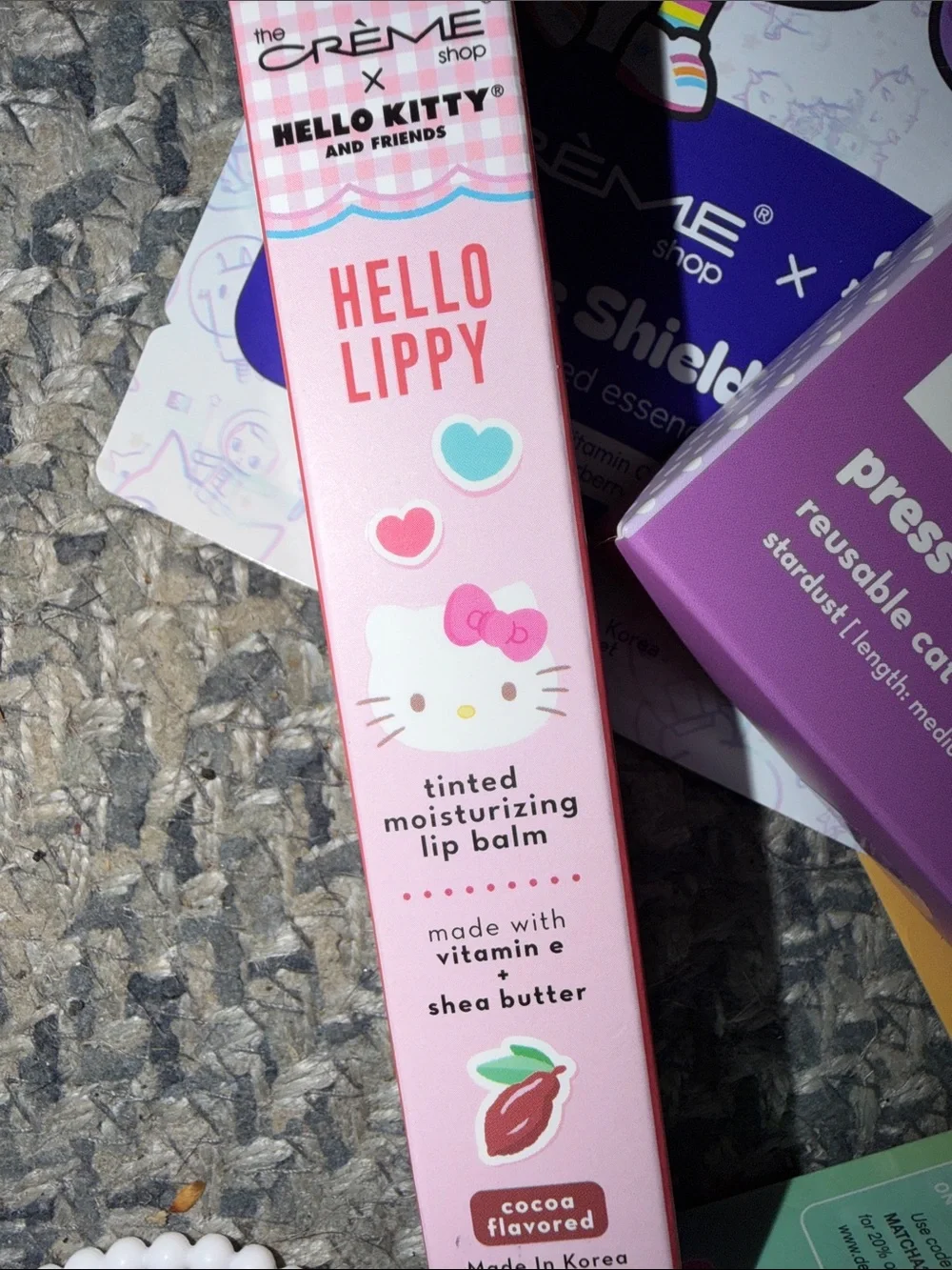 Hello Kitty Purple Press-On Nail Set with Accessories